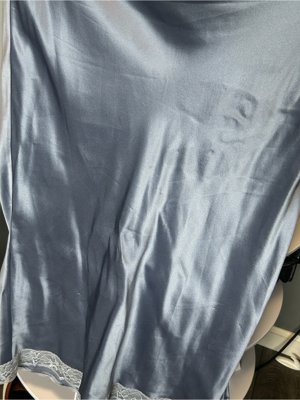 Reformation silk two piece set baby blue. - Picture 5 of 10